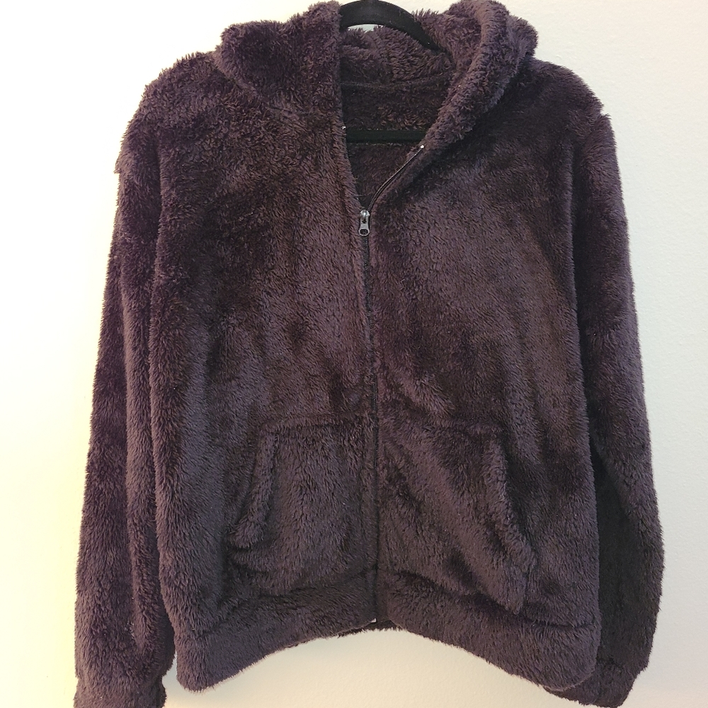 Black super soft teddy jacket